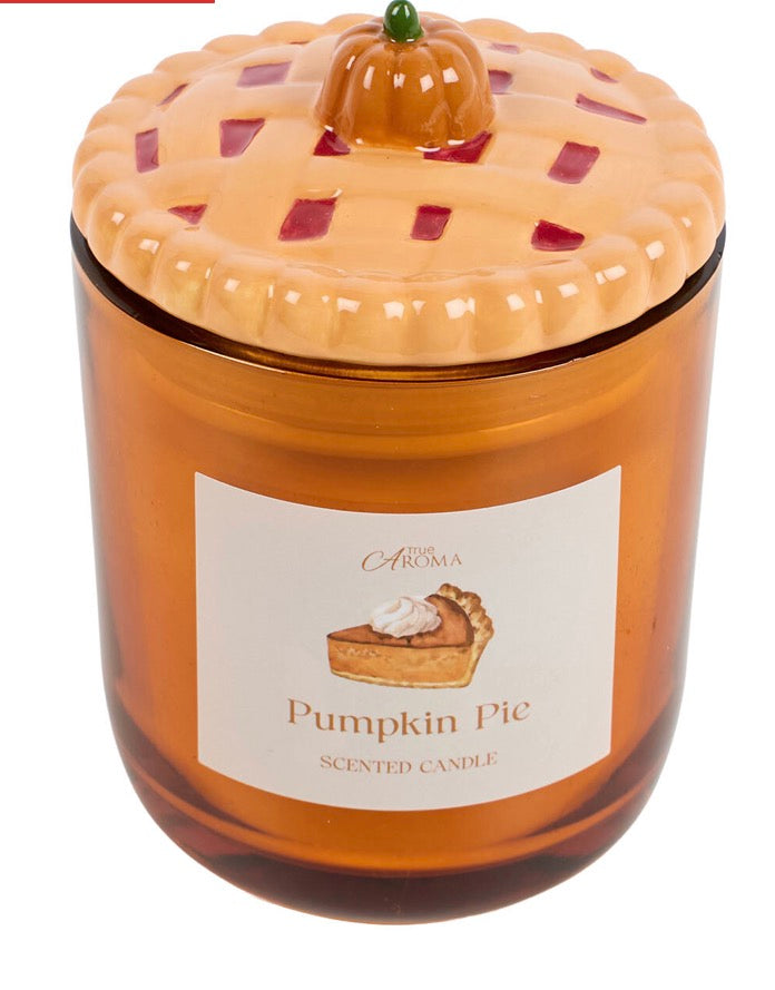 True Aroma Pumpkin Pie or Cherry Pie Scented Candle