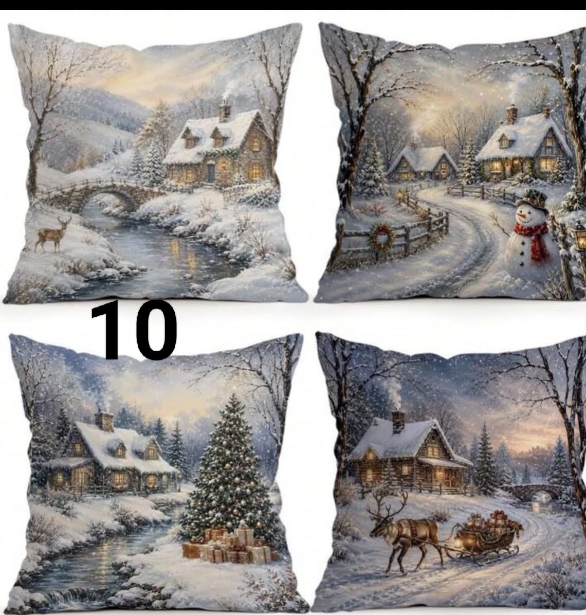 4pcs  Christmas Pillow Case,