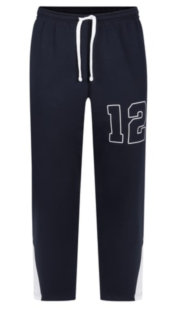 Zipped Hem Varsity Joggers