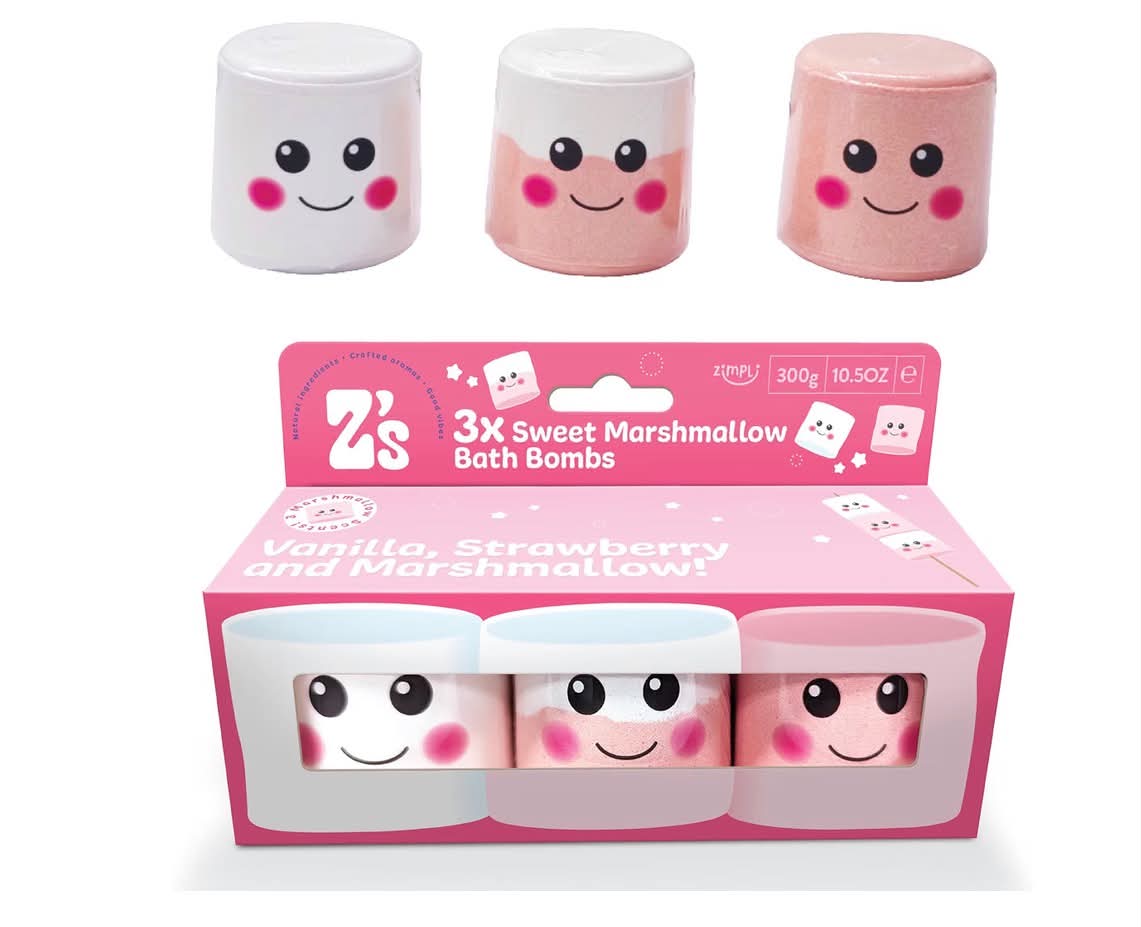 3 x 100g Large Marshmallow Bath Bombs Gift Set