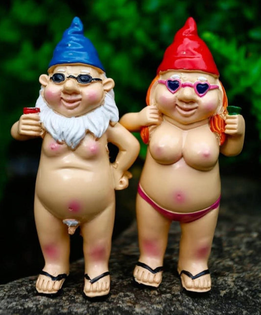 2Pcs Garden Gnomes - Rude and Playful Resin Dwarf Statues for Indoor or Outdoor Lawn Decor, Perfect for Novelty Gifts and Adding Humor to Your Garden,gifts for couples,couple gift