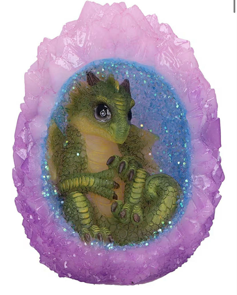 Guardian of The Geode Figurine, Resin, Purple, 11.5cm