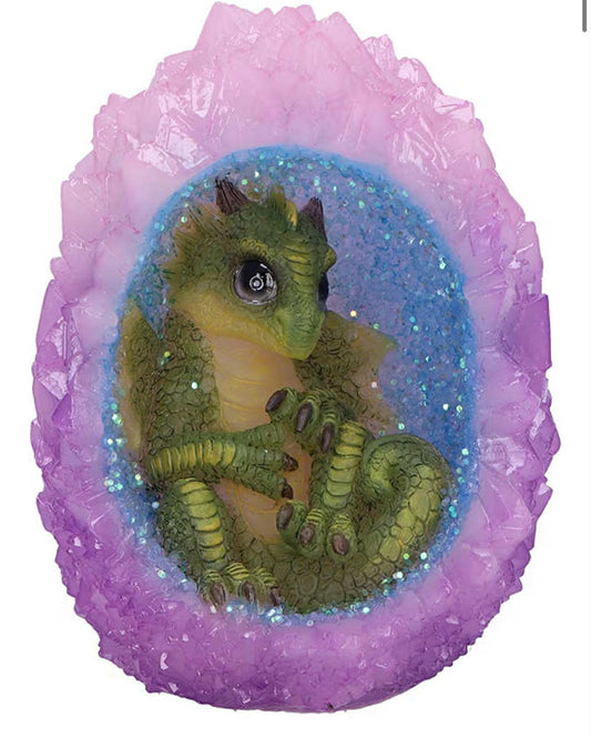 Guardian of The Geode Figurine, Resin, Purple, 11.5cm