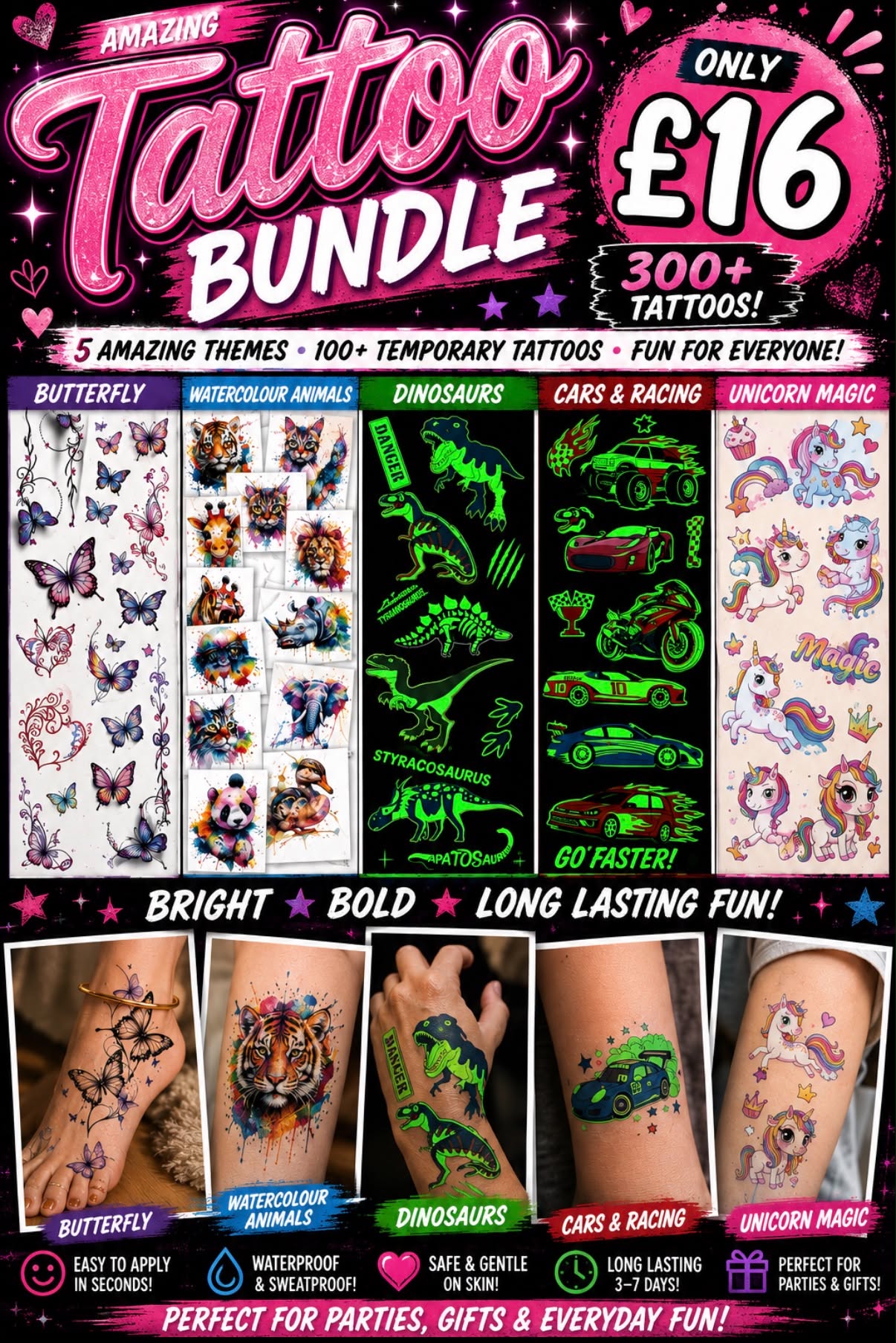 Kids tattoo bundle
