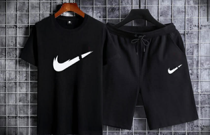 Men's Summer Cotton Shorts and T-Shirt Set - Breathable, Sweat-Absorbent, Trendy Print, Loose Fit, 2-Piece Sportswear