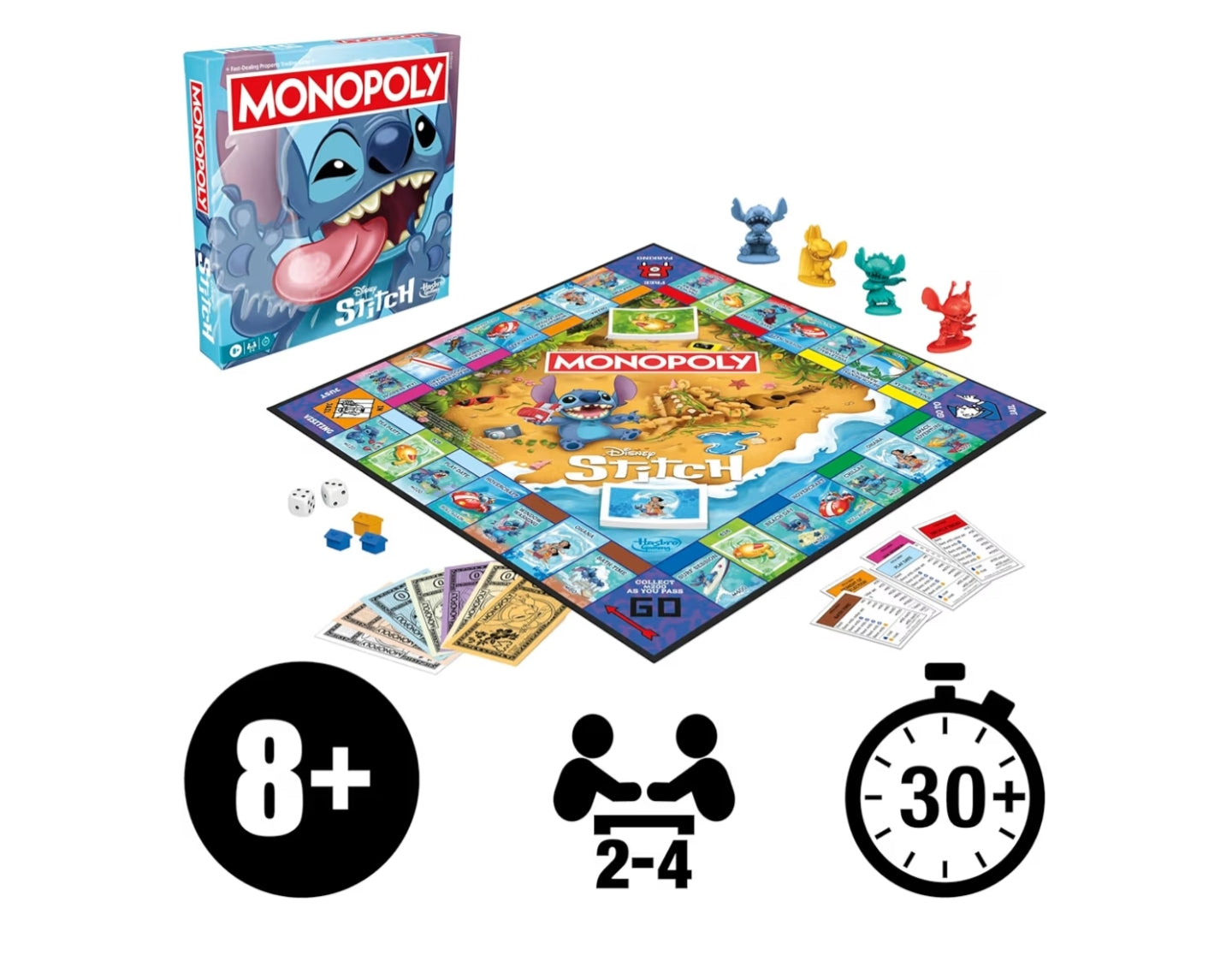 Monopoly Disney Stitch Edition Board Game - English Version