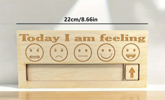 Today I Feel Emotion Board - with joyful, sad, angry, tired, or calm Faces