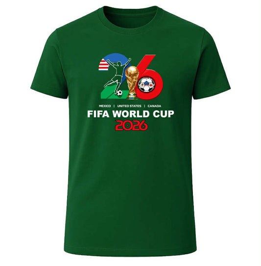 Men’s FIFA World Cup 2026 T-Shirt – Mexico USA Canada Football Fan Graphic Tee