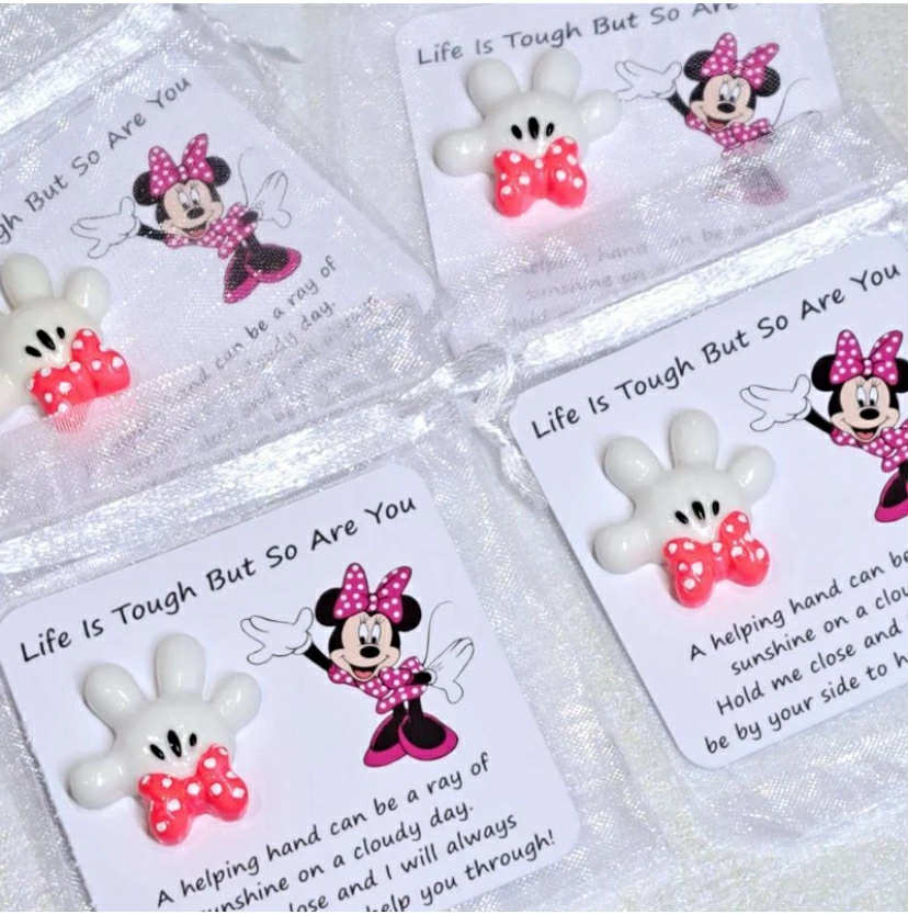 Disney Mickey Mouse Pocket Hugs, Helping Hand Lucky Charm, Exam Good Luck Charm