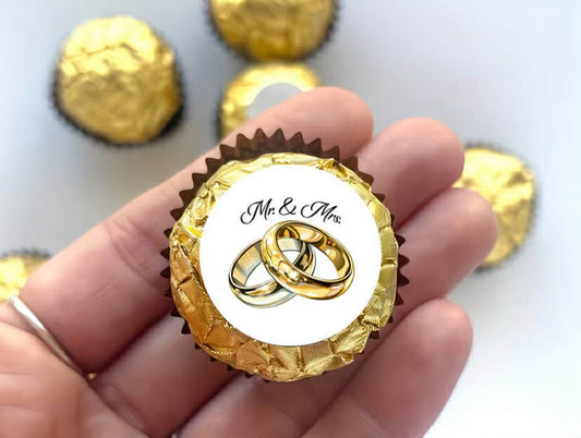 200pcs of 'Mr. And Mrs.' Chocolate Stickers, Anniversary Stickers, Suitable for Wedding Anniversary Party Gifts, Candy, And Envelope Decorations