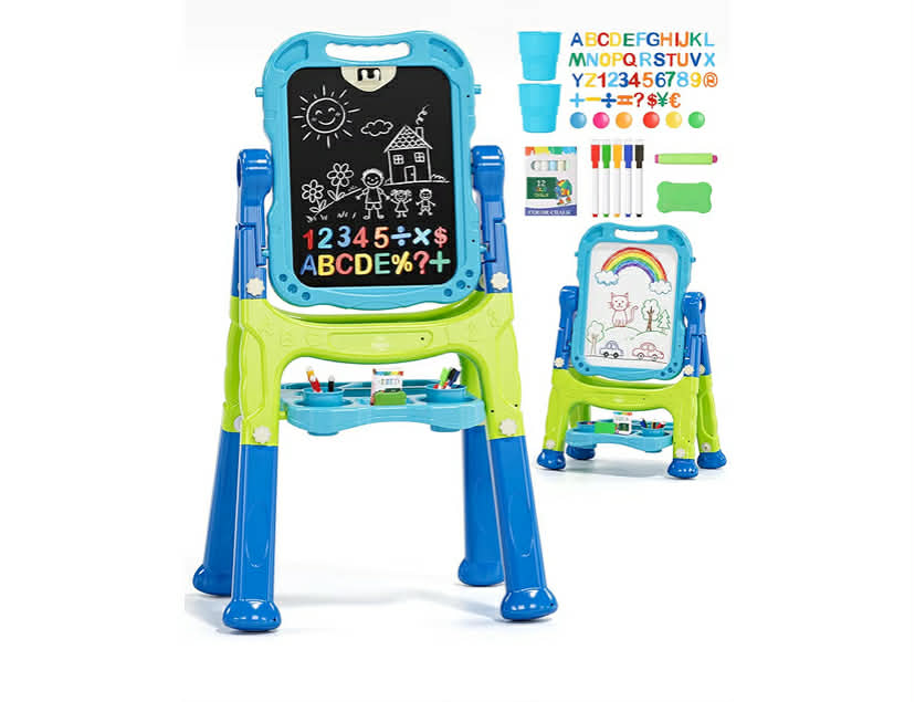 Toys for 1 2 3 4 5 6 Year Old Girls Gifts, Art Easel for Kids Drawing Board 1st Birthday Gifts for Girls Toys Age 1 2 3 Birthday Presents Toddler Learning Baby Toys