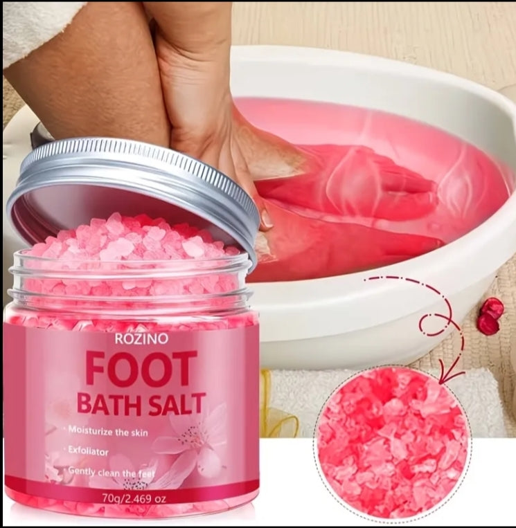 Sakura Foot Bath Salt, Sponge Texture, Deep Cleansing And Moisturizing Bath Bomb, Soothes And Moisturizes Dry Skin, Extracts Fresh Cherry Blossom Essence, Foot, Bubble Foot Bath, Foot Salt Bath, with Delicate Foot Bath Salt Particles