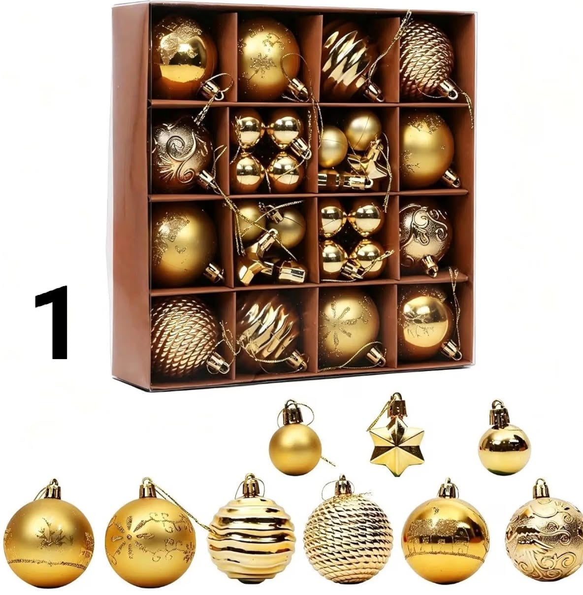 Christmas Balls Decoration, 3-6cm Multiple Styles