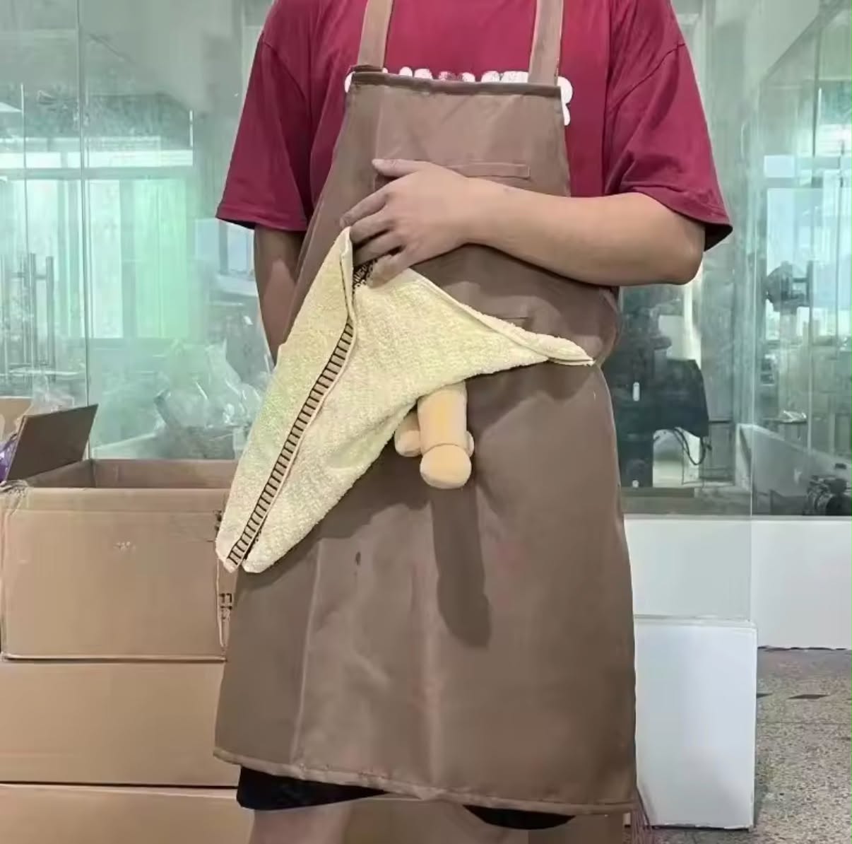 Funny Prank Apron for Chef Creative Pocket Surprise Gag
