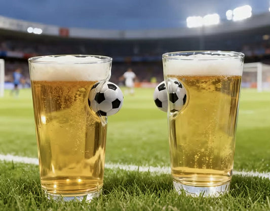 Good Football Embedded Glass Cup, Beer Mug, Household Transparent Drinking Glass, Tea Cup, Milk and Juice Cup