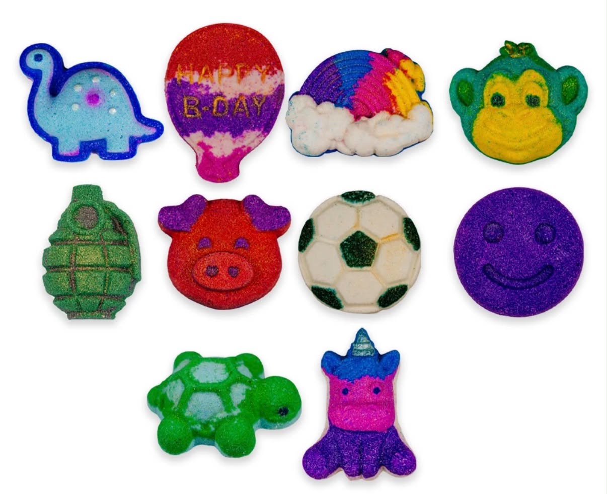 Bath Bomb Fizzer Shaped Luxury Vegan Cruelty Free Various Scents Gift Scentish
