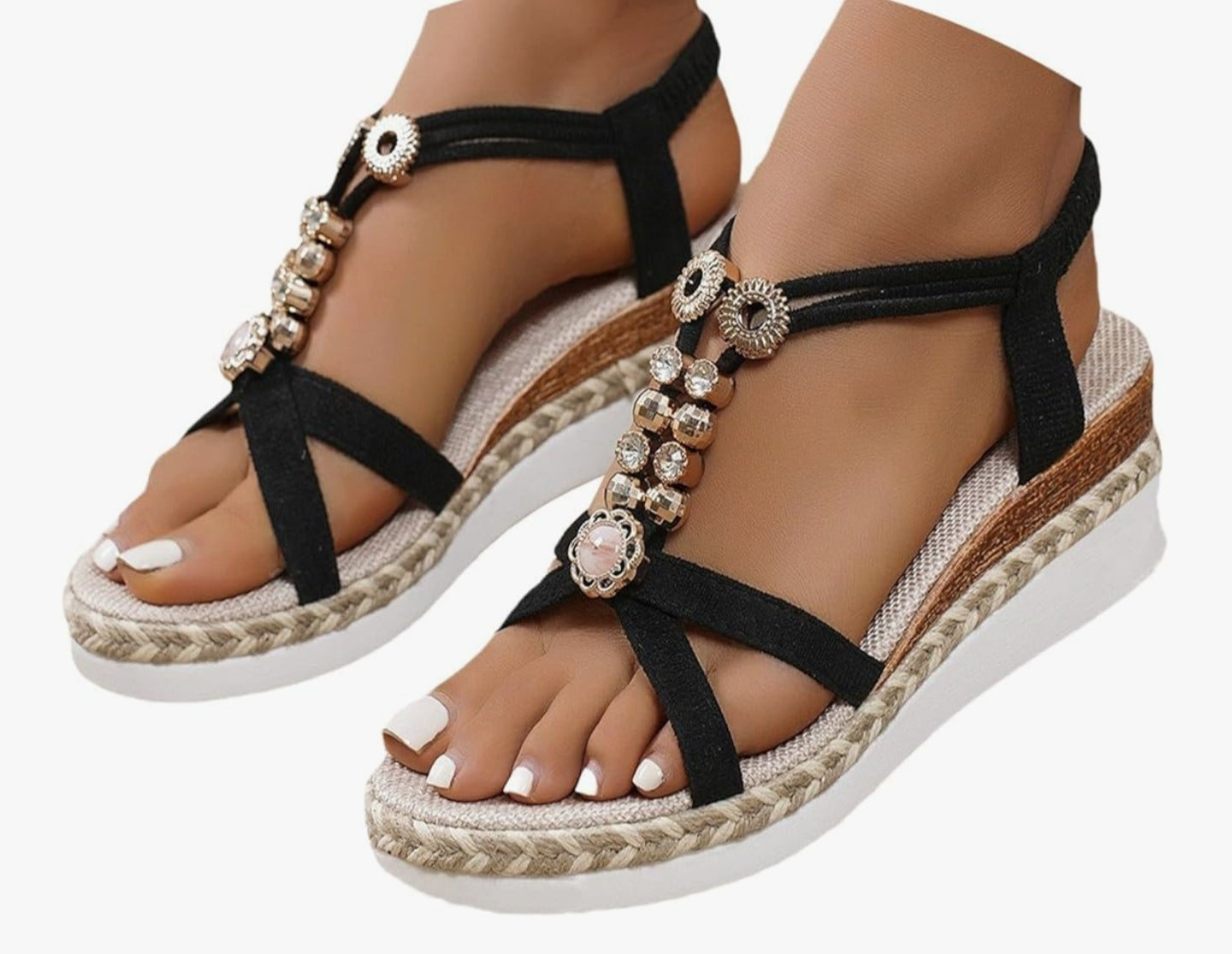 Orthopedic Support Sandal Red Sparkly Shoes Women