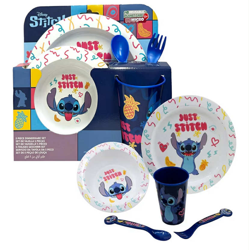 5PCs Disney Stitch Baby's First Feeding Set