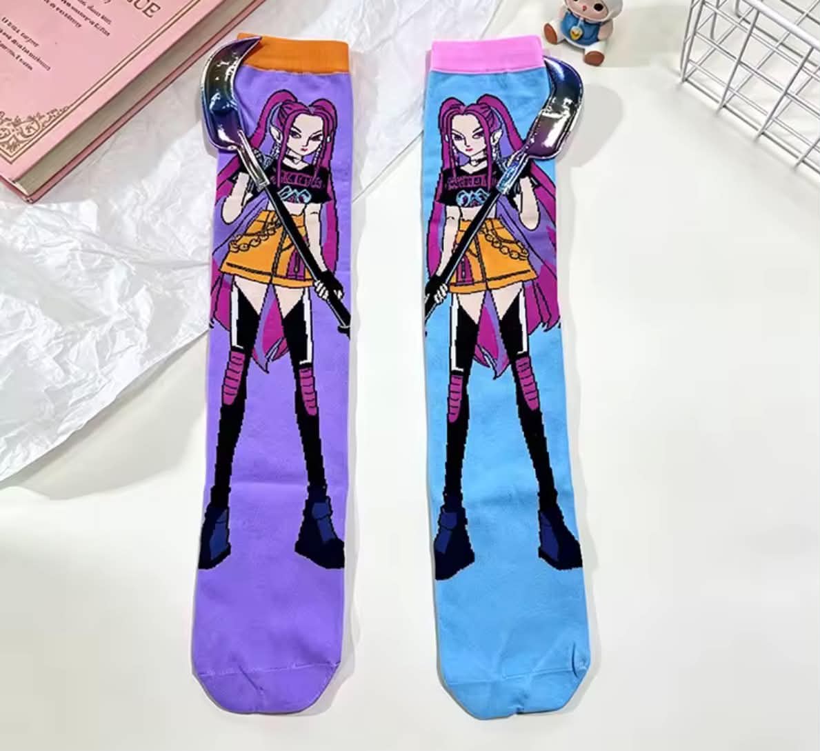 Anime Girls Lumi Mila Zoi Witch Hunter Socks