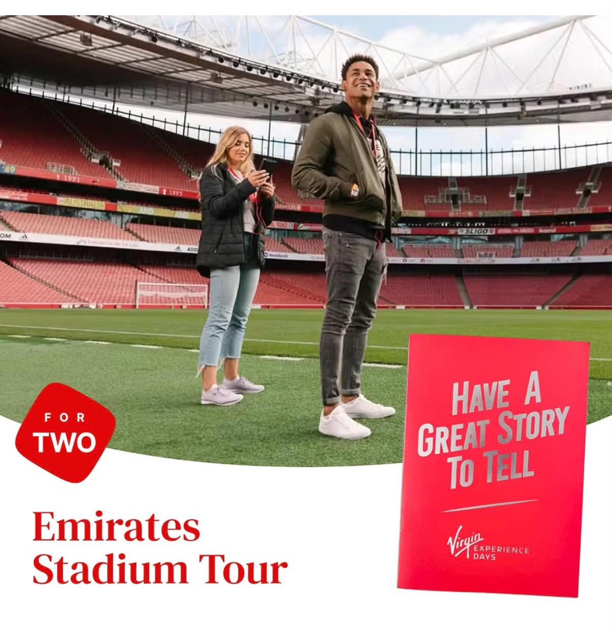 Emirates Stadium Tour for Two – Behind the Scenes Football & Rugby Stadium Experience Including Dressing Rooms, Players’ Tunnel, Dugouts & Stadium Museums