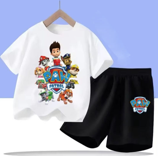 Kids Set Boys Short Sleeve T-Shirt Top+Shorts