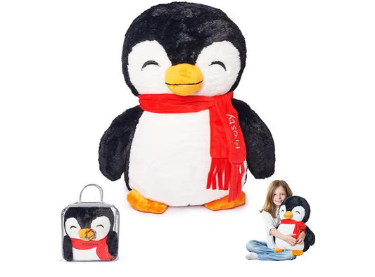 Weighted Stuffed Animals 1.4 Kg for Anxiety  Relief Anxiety Penguin Stuffed Weighted Plush for Kids & Adults Weighted Anxiety Teddy Carrying Bag Included Machine Washable Weighted Plushies