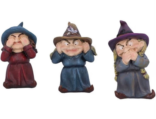 Three Wise Witches, Multi Coloured , 7.5cm