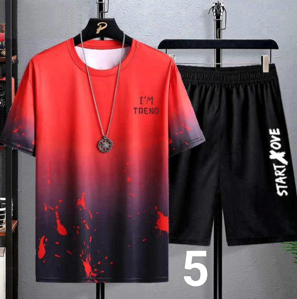Summer Quick-Dry Ice Silk Short-Sleeve T-Shirt and Shorts Set - Trendy, Loose Casual Sportswear.