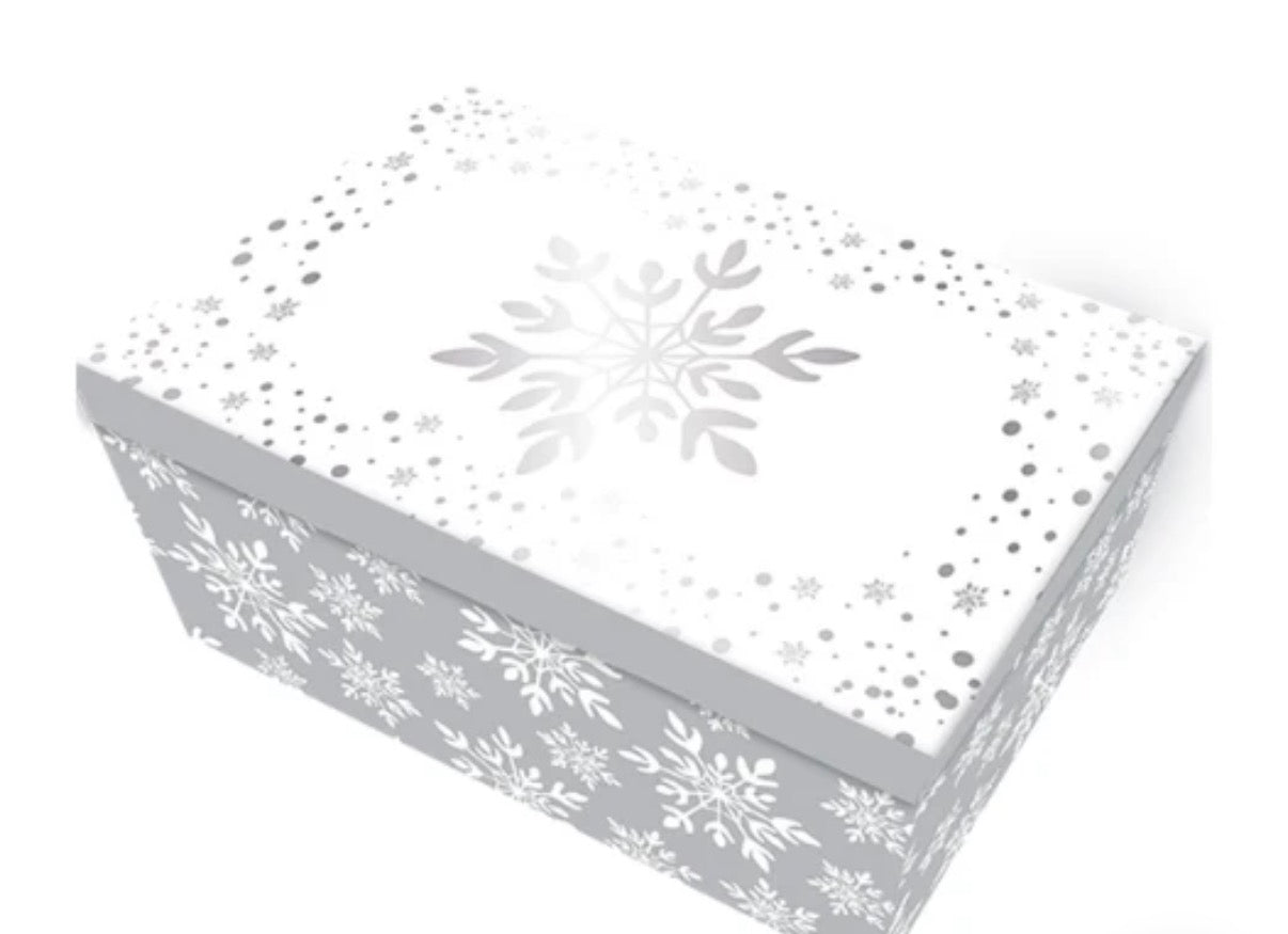Christmas Rectangle Gift Boxes 12cm x 9cm Assorted Festive Designs x3 random
