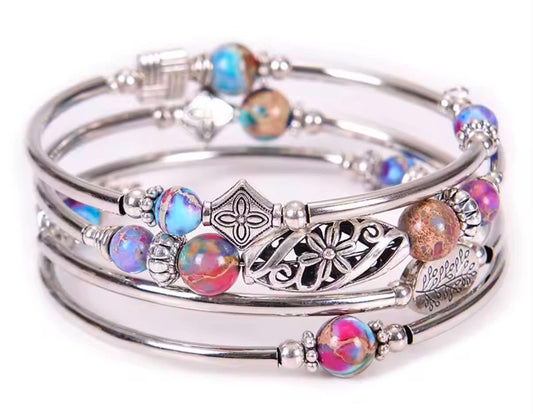 Layered Wrap Bangle  Bracelet