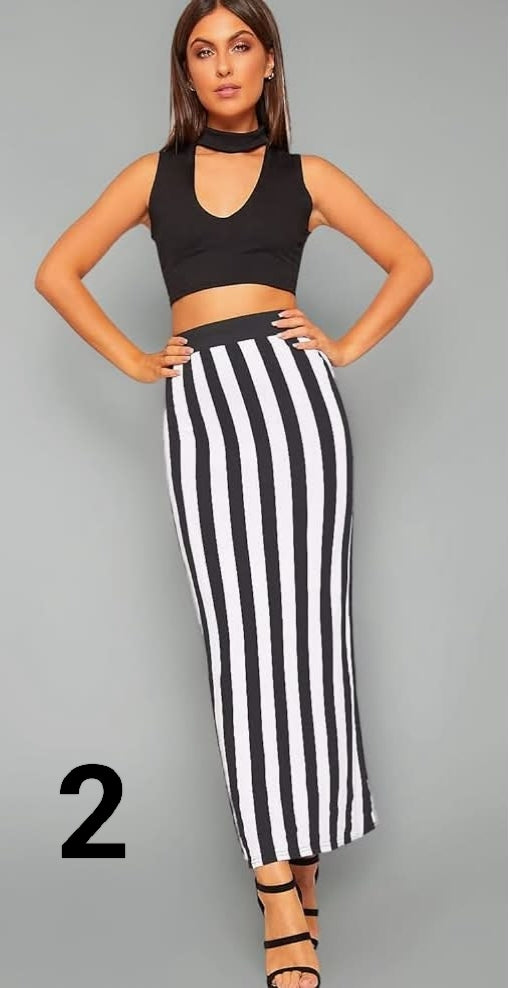 WearAll Women's Multi Print Elasticated High Waist Stretch Maxi Long Skirt Ladies New