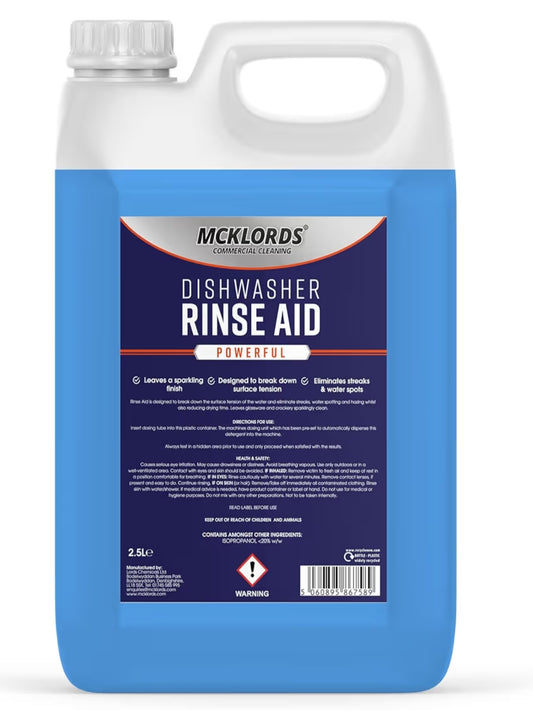 Dishwasher Rinse Aid, Blue, 2.5 Litre