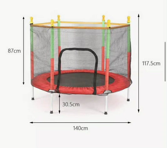 5ft Trampoline - with Safety Net Enclosure - Outdoor Garden Trampoline