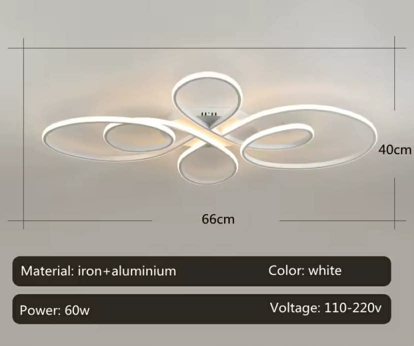Low Floor Living Room Ceiling Lights Remote Control Modern LED Surface Mounted Light Fixture