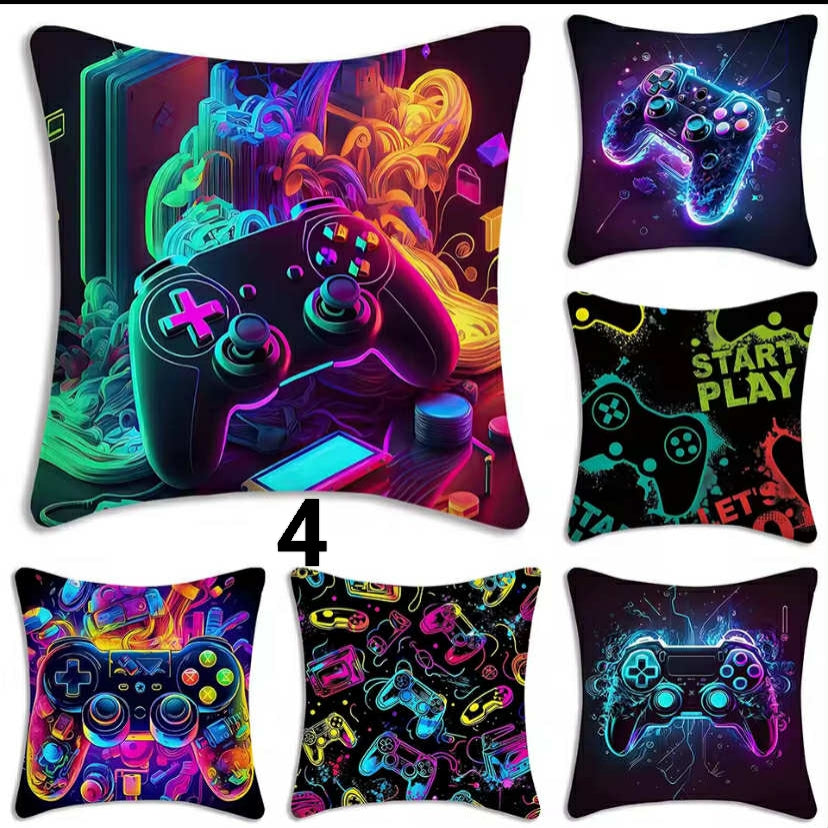 X4 Colorful Game Controllers pillow case