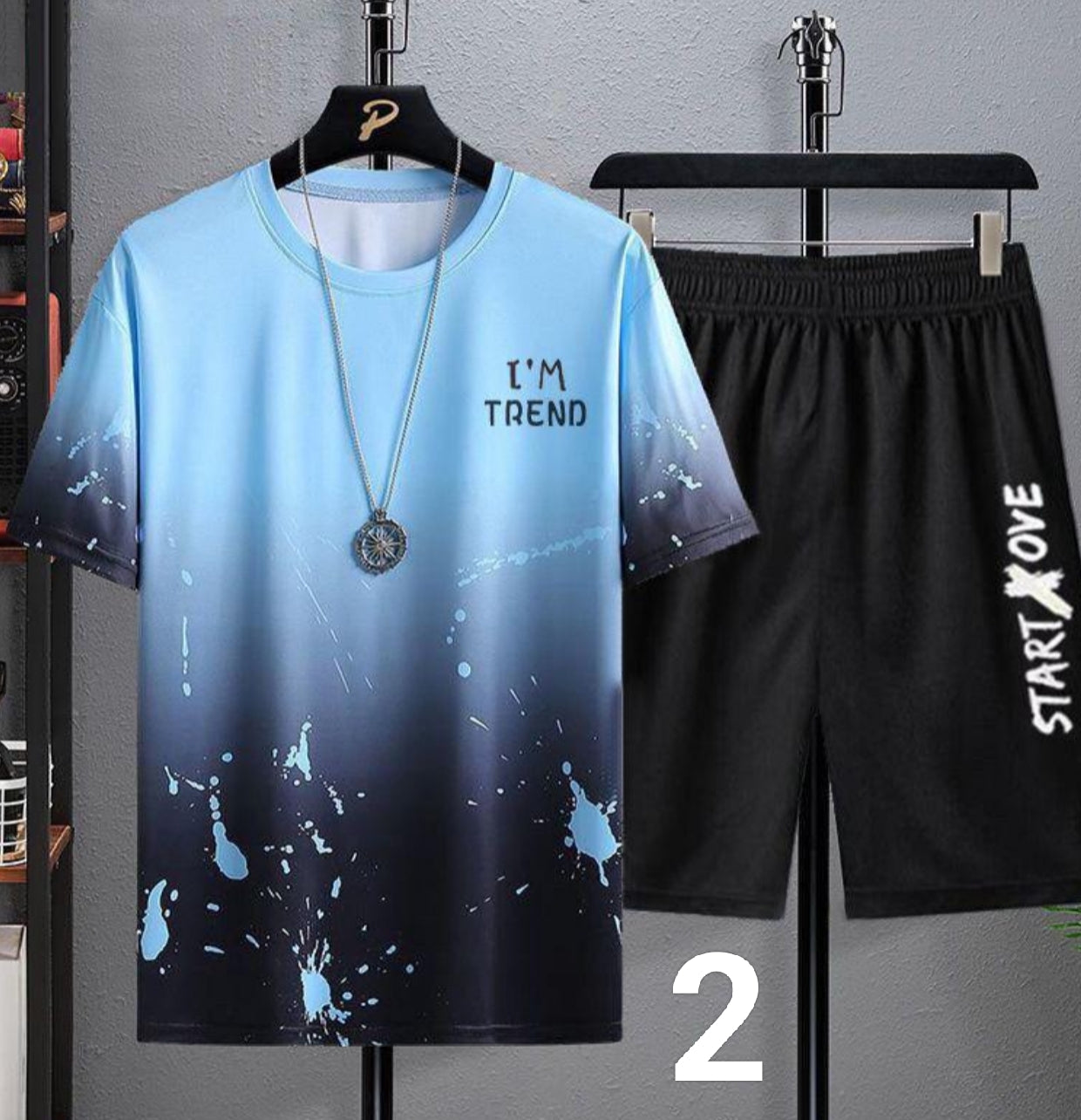 Summer Quick-Dry Ice Silk Short-Sleeve T-Shirt and Shorts Set - Trendy, Loose Casual Sportswear.