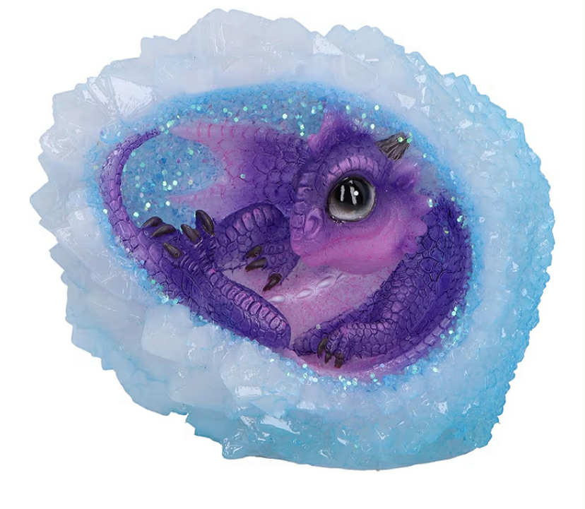 Guardian of The Geode Figurine, Resin, Purple, 11.5cm