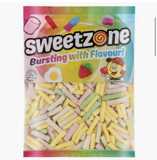 Sweetzone Rhubarb & Custards 1 kg Halal Certified  Sweets, Bulk Gummy Chewy Sweets - Rhubarb & Custard 1kg Bag