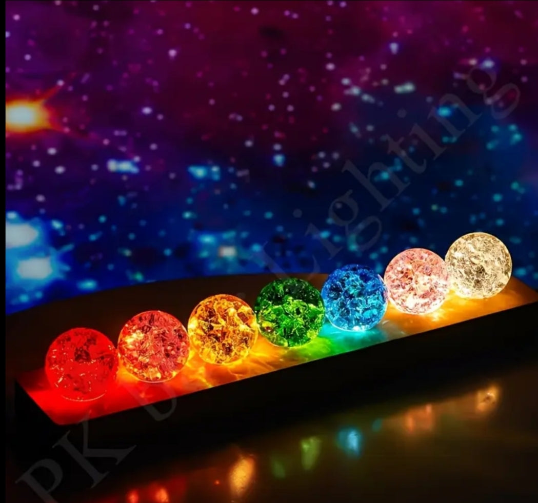 7 pcs Ice Crystal Ball LED Night Light