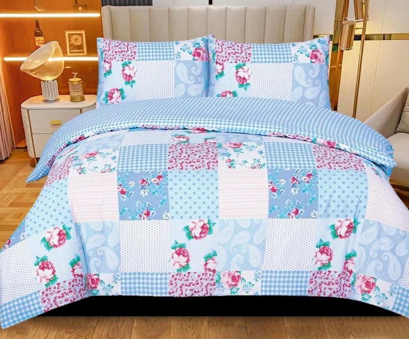 100% Rich Cotton Duvet Quilt Cover Bedding Set