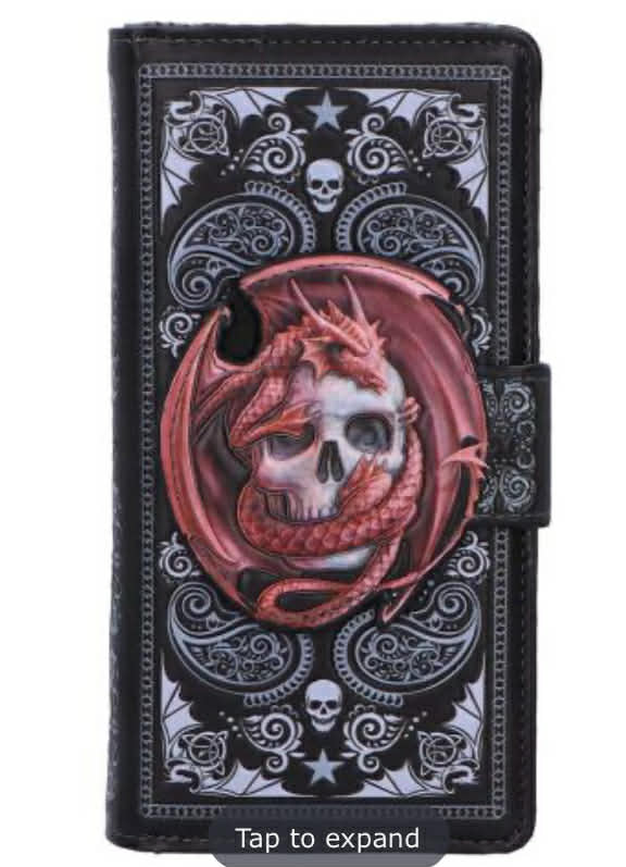 Skull Embrace Embossed Purse (AS) 18.5cm