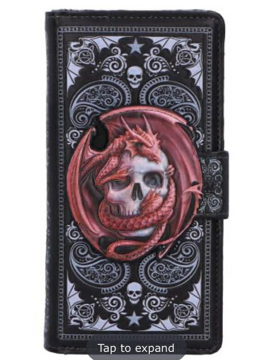 Skull Embrace Embossed Purse (AS) 18.5cm
