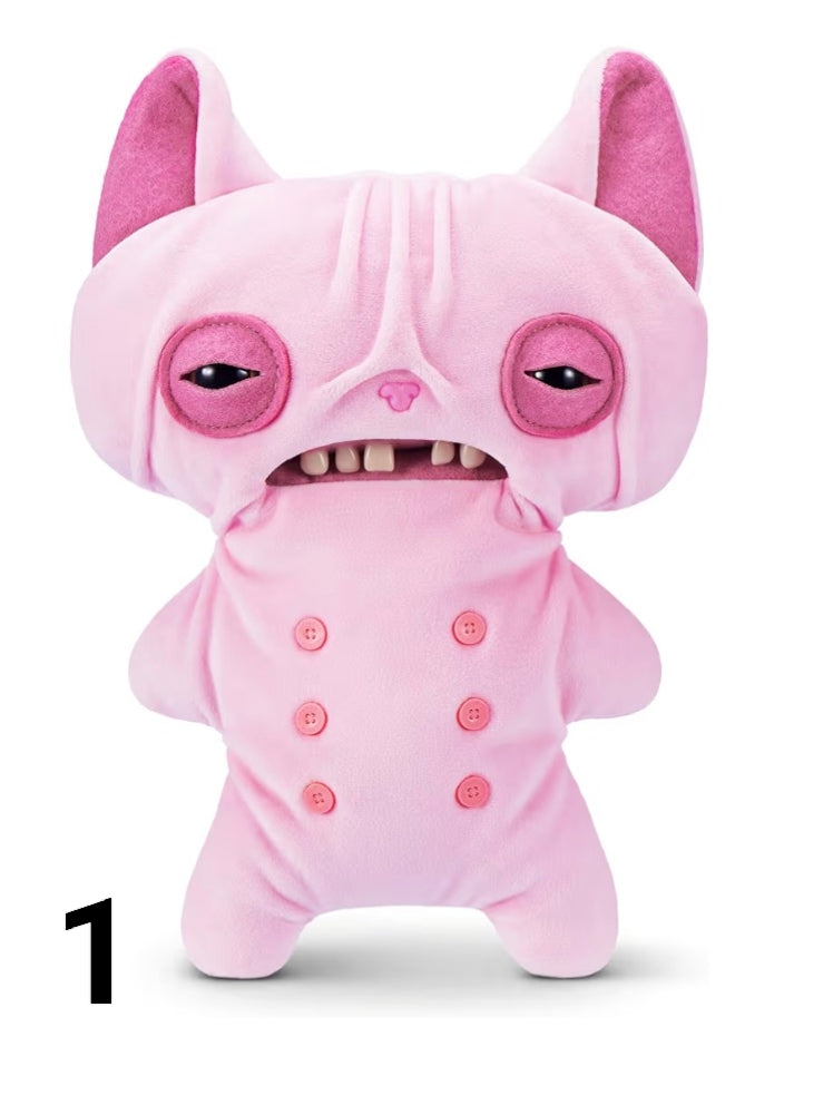 Fuggler Alley Cats 9-Inch Plush Toy (Wide Eyed Cat) by ZURU – Funny Ugly Monster Stuffed Animal with Human-Like Teeth,