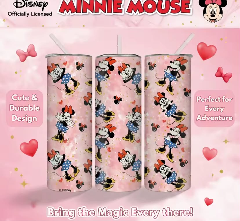 20oz Cute Disney Mickey & Friends Stainless Steel Tumbler Insulated