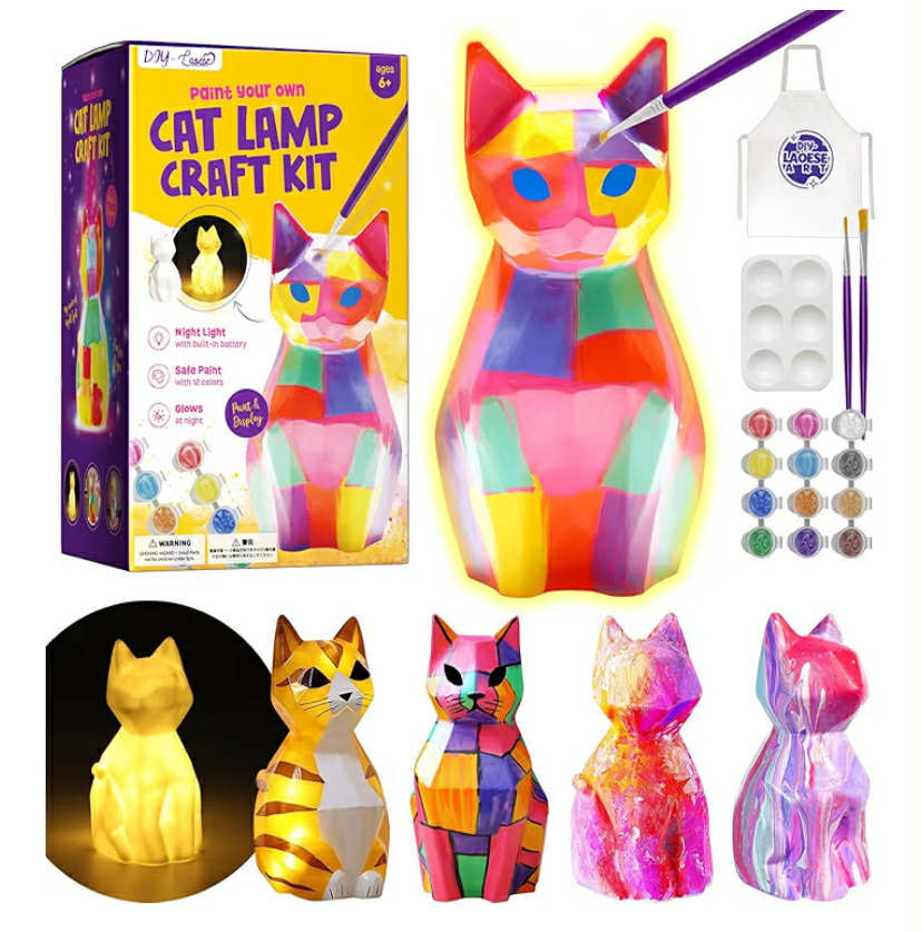 Paint Your Own Cat Lamp Kit, Cat Gifts