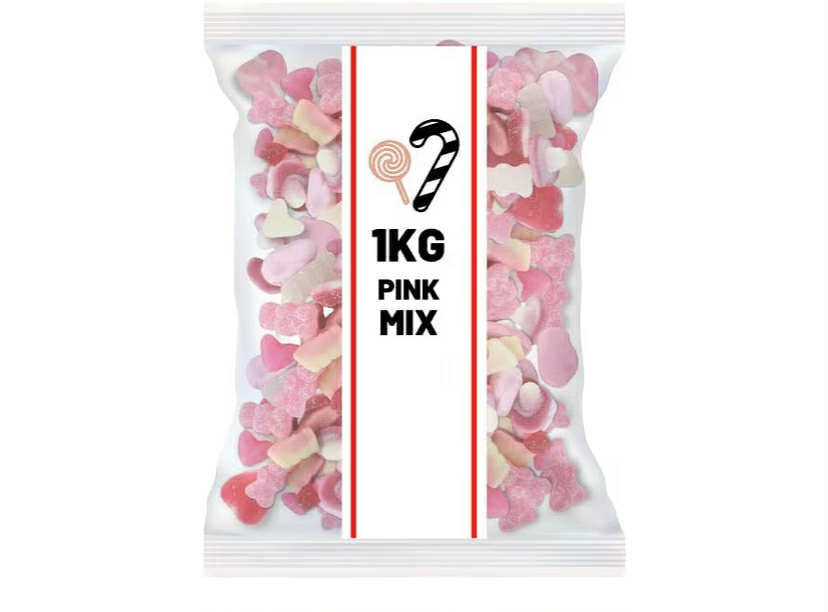 1kg Pink Pick and Mix Sweets
