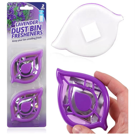 Bin Freshener - 2 Pack – Leaf-Shaped Fresheners for Bins, Long-Lasting Scents of Lemon, Apple, and Lavender, Easy to Attach, Keeps Bins Smelling Fresh – Plastic Freshener