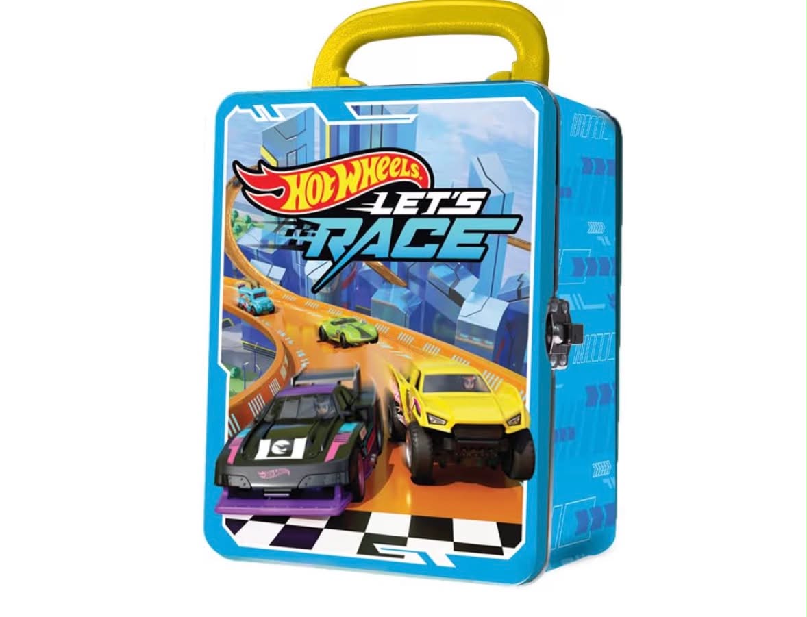 Hot Wheels 1:64 Scale Cars Metal Car Carry Case  18 Toy Storage Organiser
Gift for Collectors  Kids 3+  3D HW Race lid Design (Cars not Included)