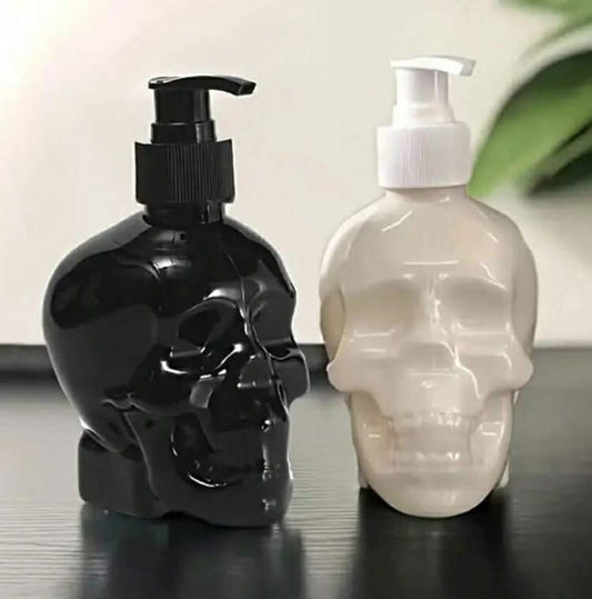 350ml Skull Design Soap Dispensers - Refillable PET Plastic Pump Bottle,
