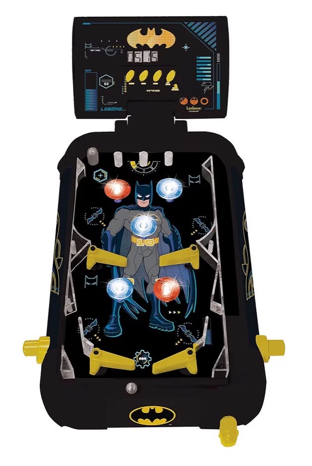 Stitch, spiderman and batman Electronic table pinball, Action and reflex game for children and family, LCD screen, light and sound effects,